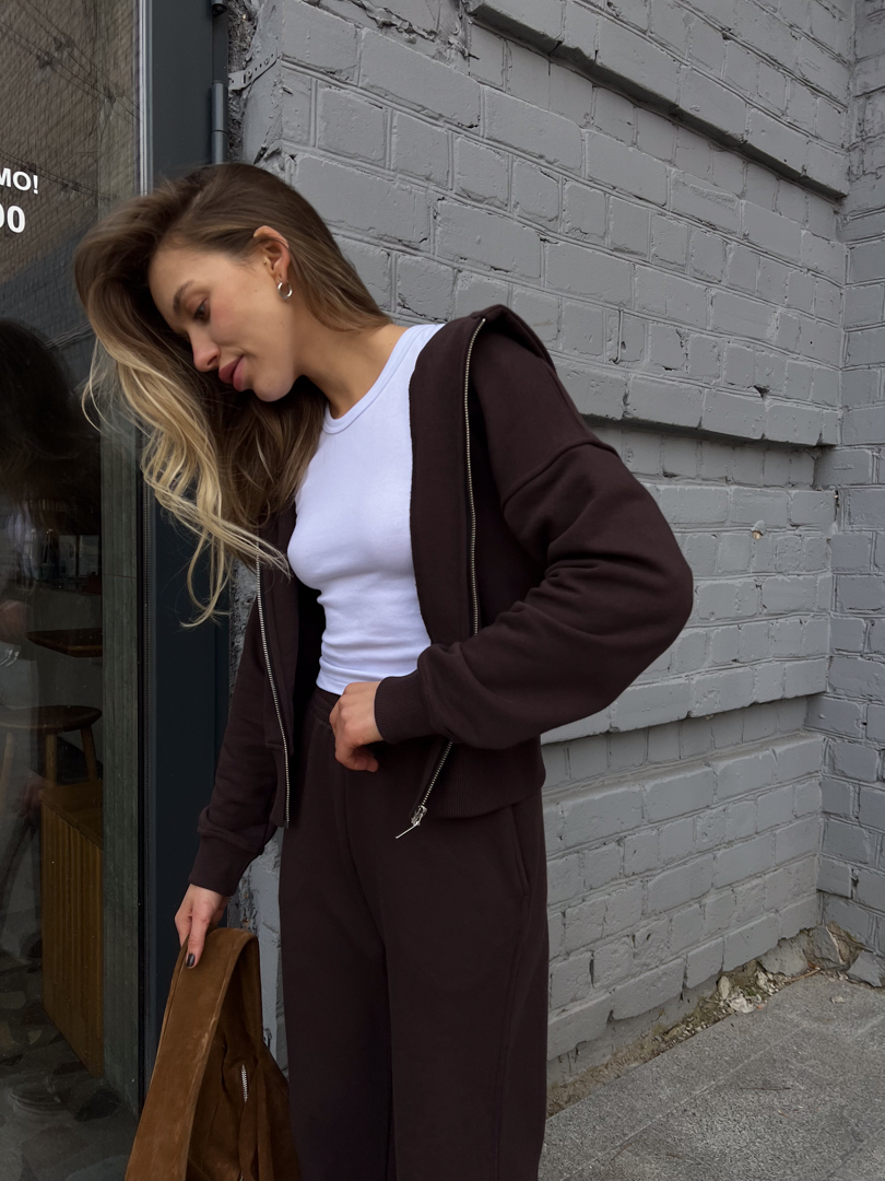 Костюм Zip hoodie шоколад - Зображення 5